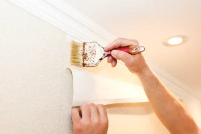 Pose de papier peint à Sarrance — revêtements muraux et toiles de verre